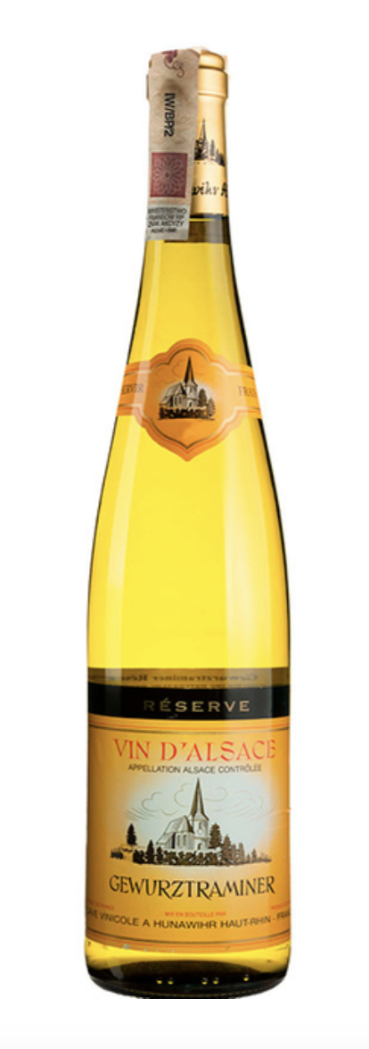 Вино Hunawihr Гевюрцтрамін Резер н/сол/біл 13% 0,75л 